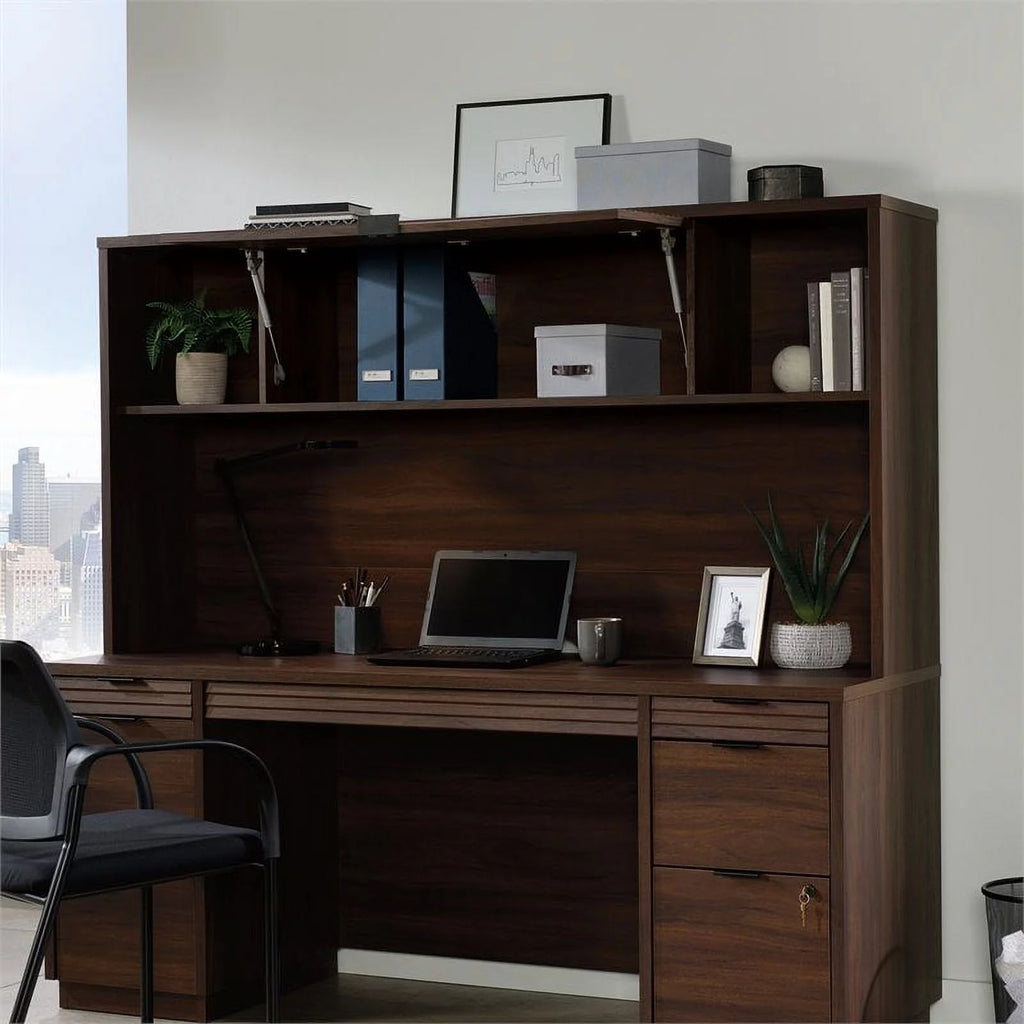 3-Piece Credenza Desk & Hutch & Utility Stand M747465