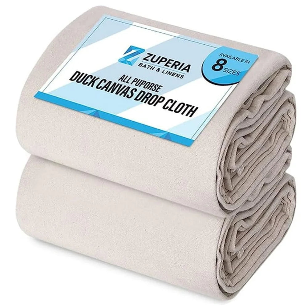 Canvas Drop Cloth 9 x 12 feet Pack of 2 Cotton V6616