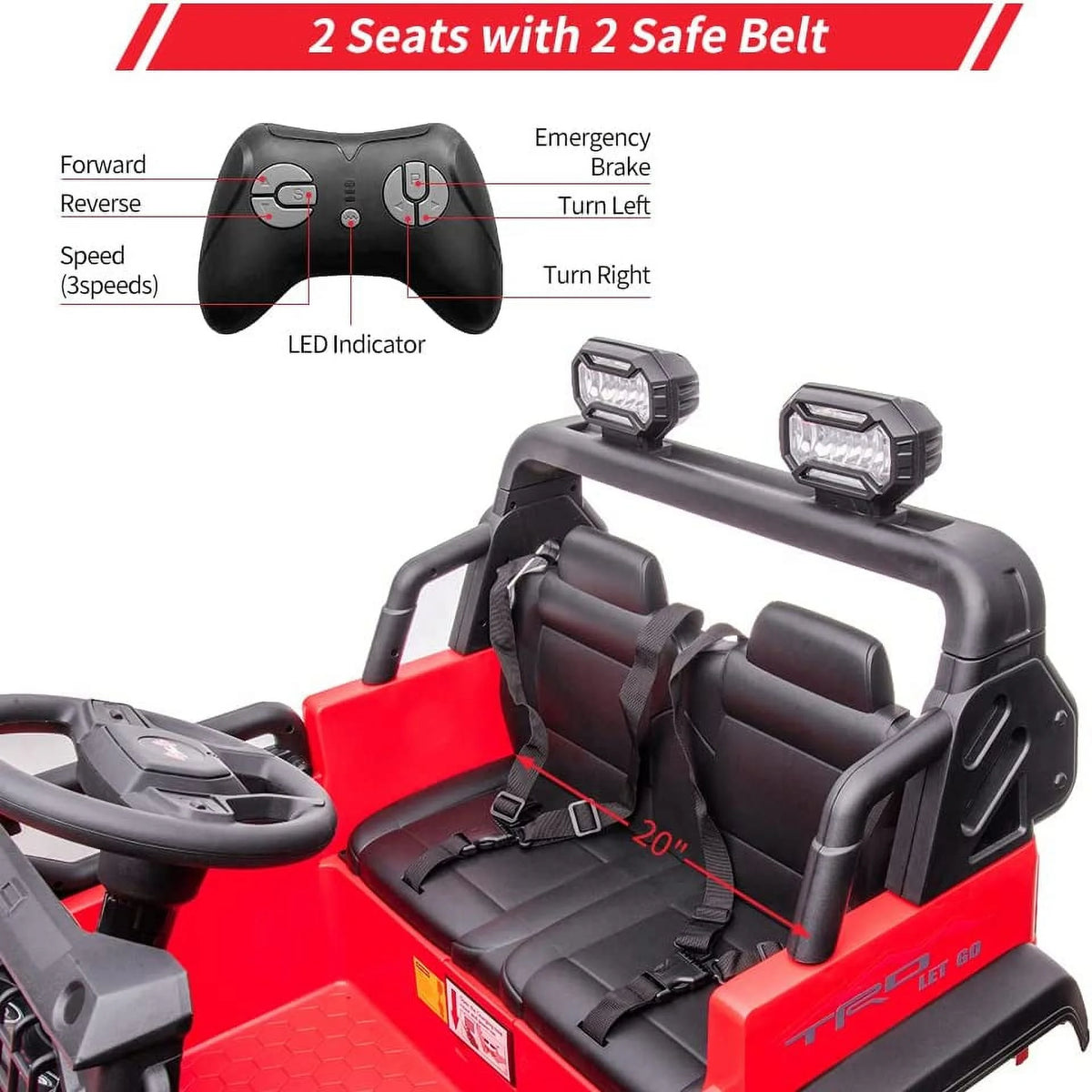 24V Ride on Car with Remote Control 2 Seats SUV Y397