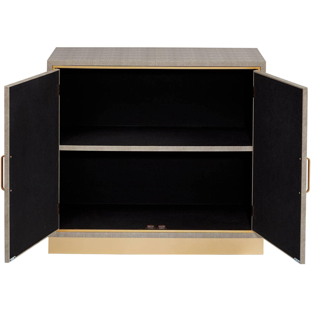 2-Door Cabinet in Grey and Gold F904