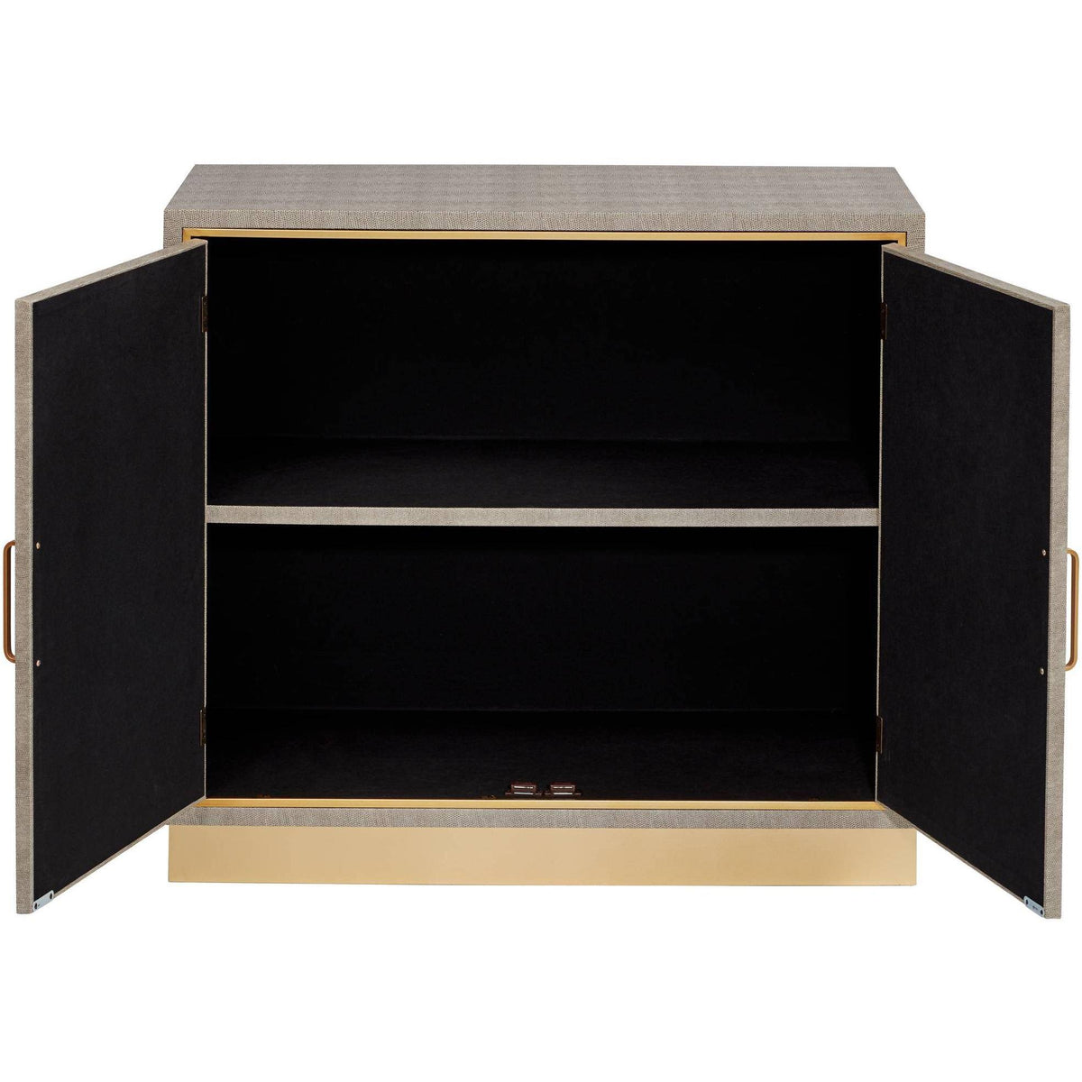 2-Door Cabinet in Grey and Gold F904