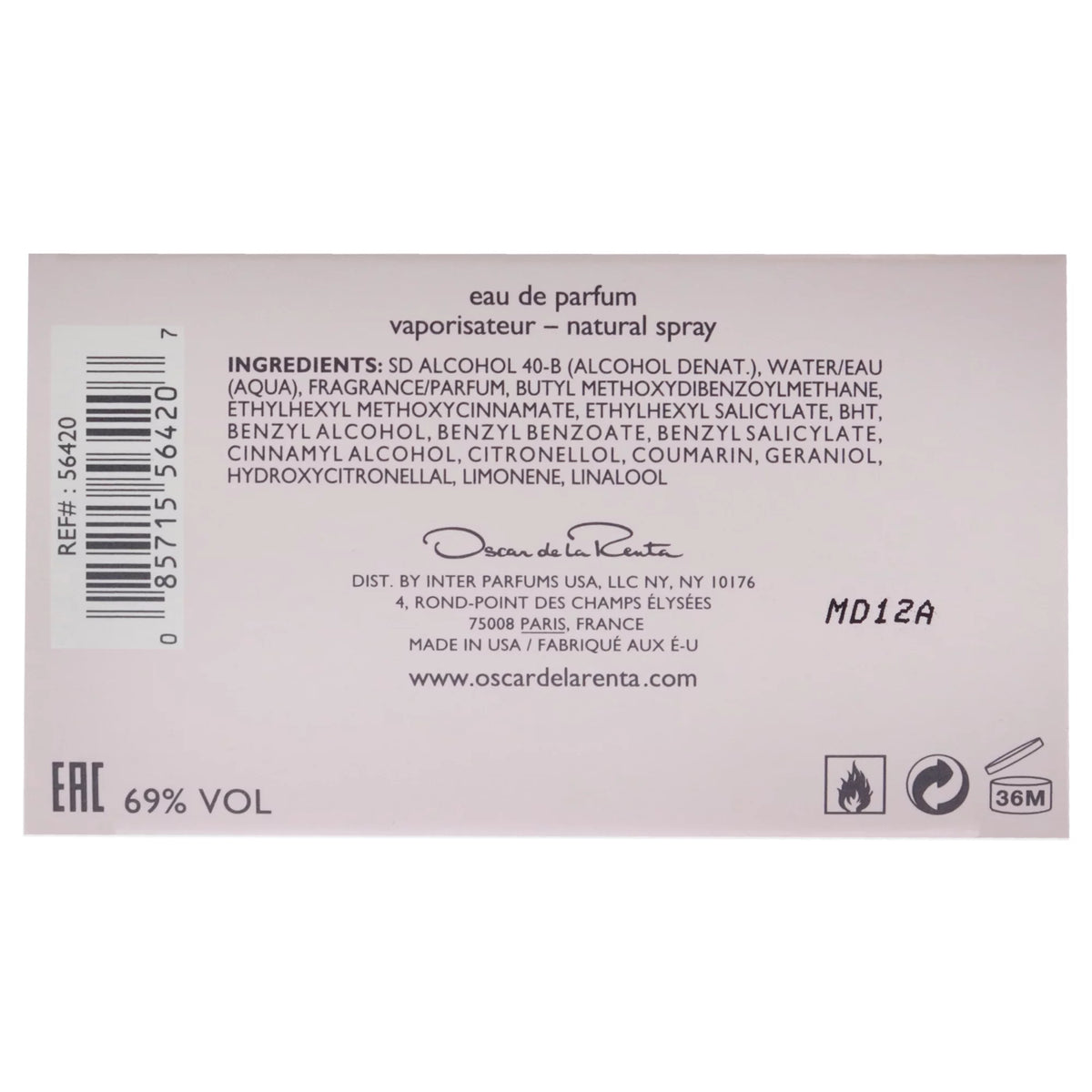 Eau De Parfum Spray 3.4 oz C756724