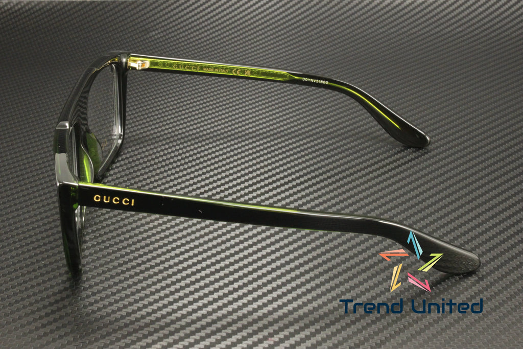 Black Rectangular 56 mm Eyeglasses B498