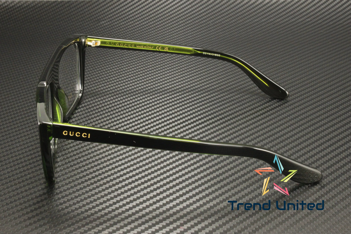 Black Rectangular 56 mm Eyeglasses B498