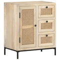 Solid Mango Wood and Natural Cane Sideboard L97305