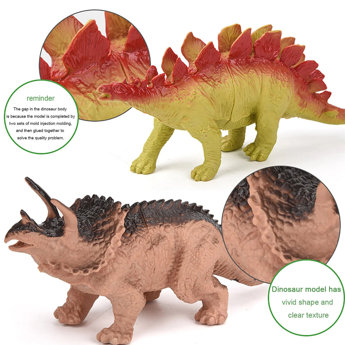 12pcs Large Dinosaur Action Figures Toys H282