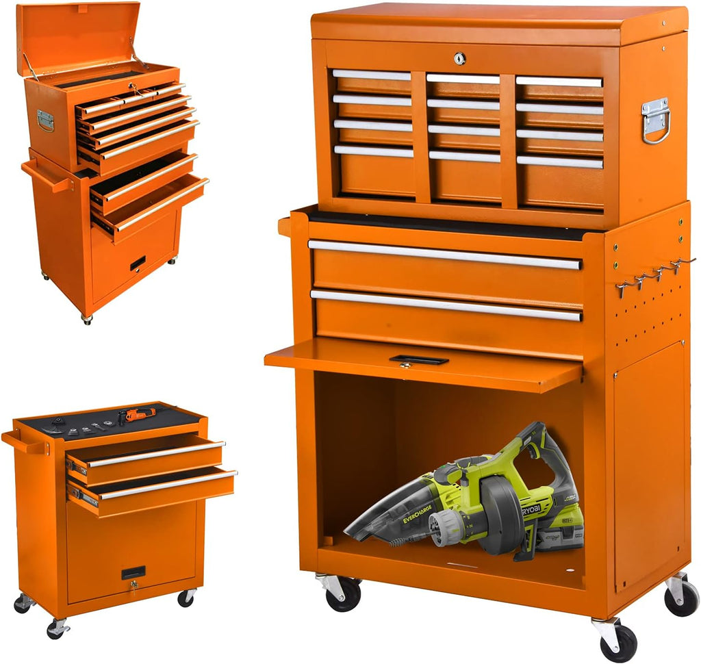 Black 8 Drawer Rolling Tool Chest with Lock T689827