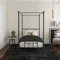 Black Twin Canopy Bed K110421