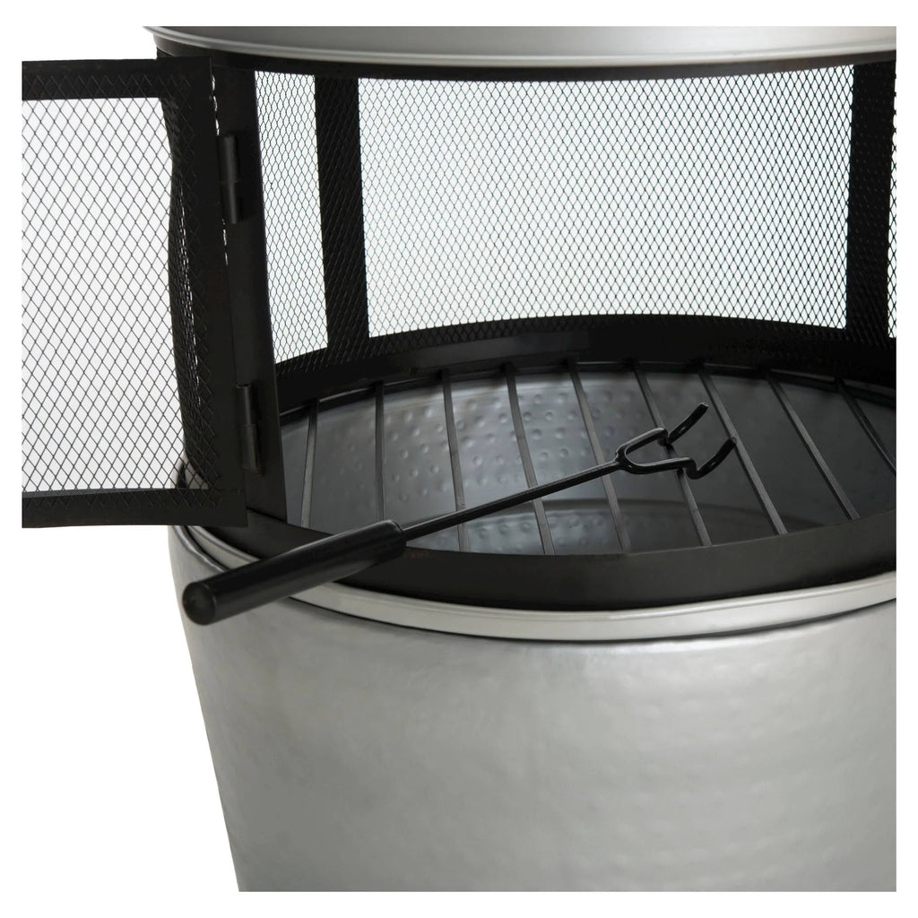 Silver Black Chiminea W840979