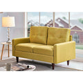 Yellow Velvet 2 Seater Loveseat U41371
