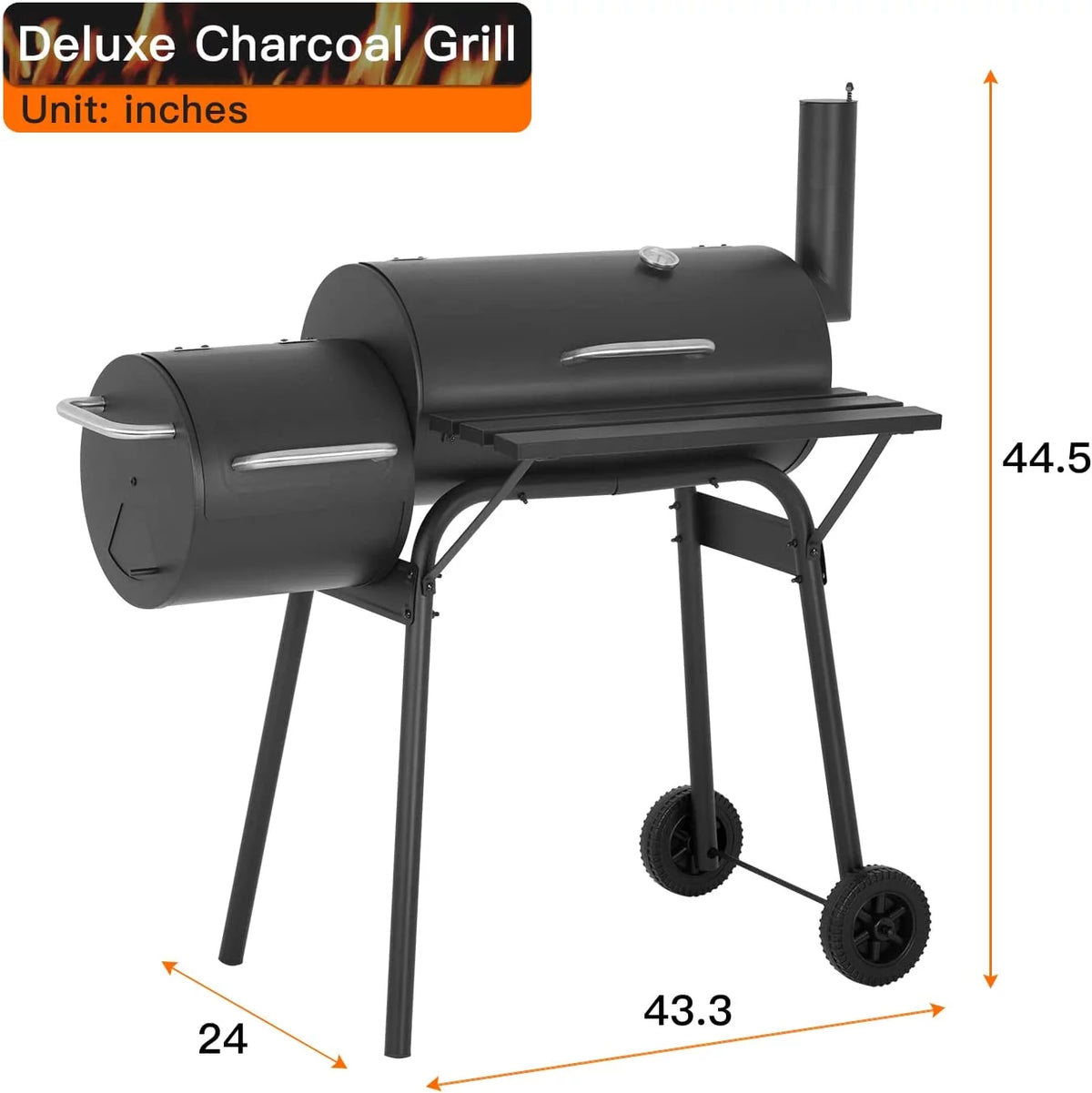 Charcoal Grills Outdoor BBQ Grill Portable Grill Offset Smoker K635679