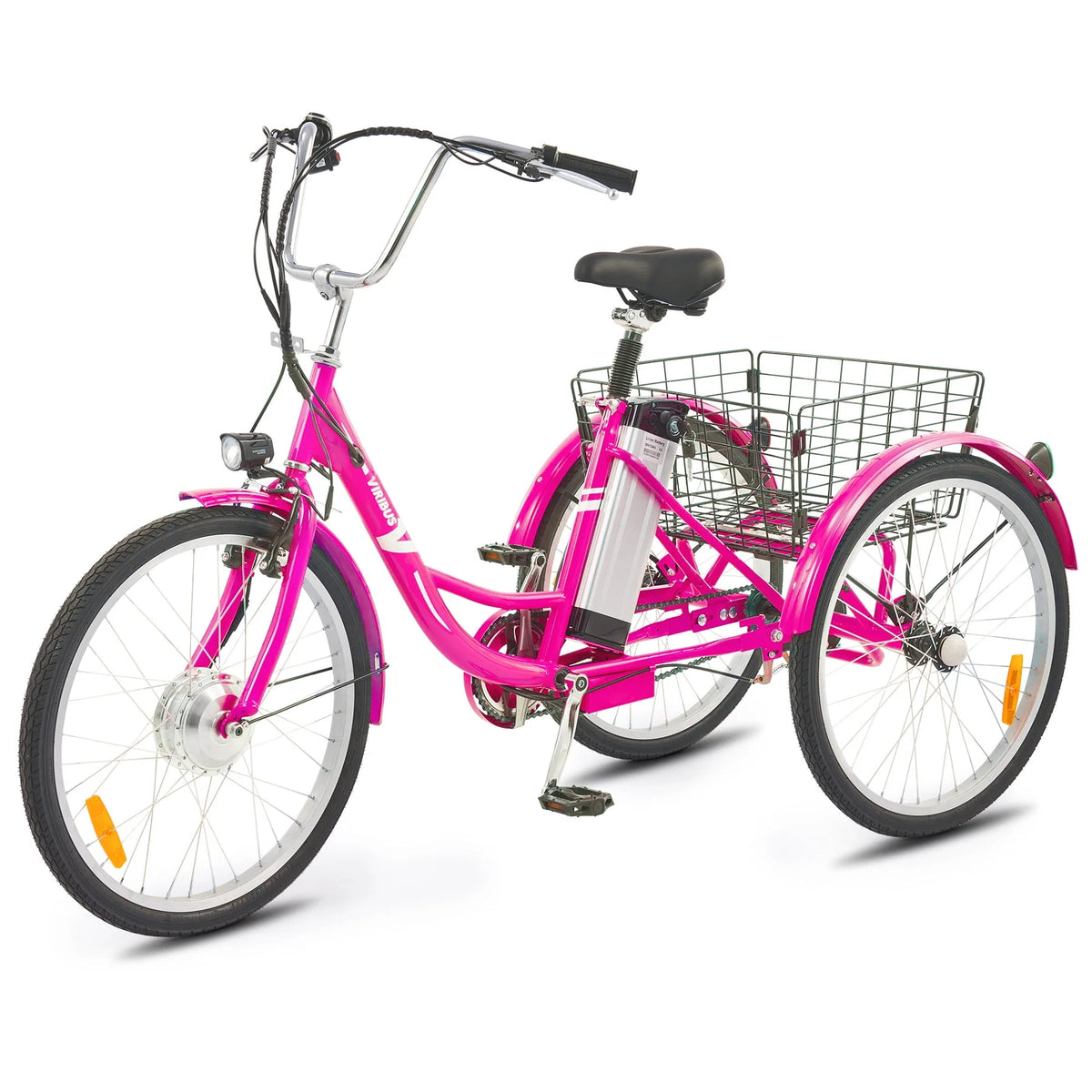 24 Inch Electric Tricycle with 250W Motor 36V 10Ah Battery Black X989