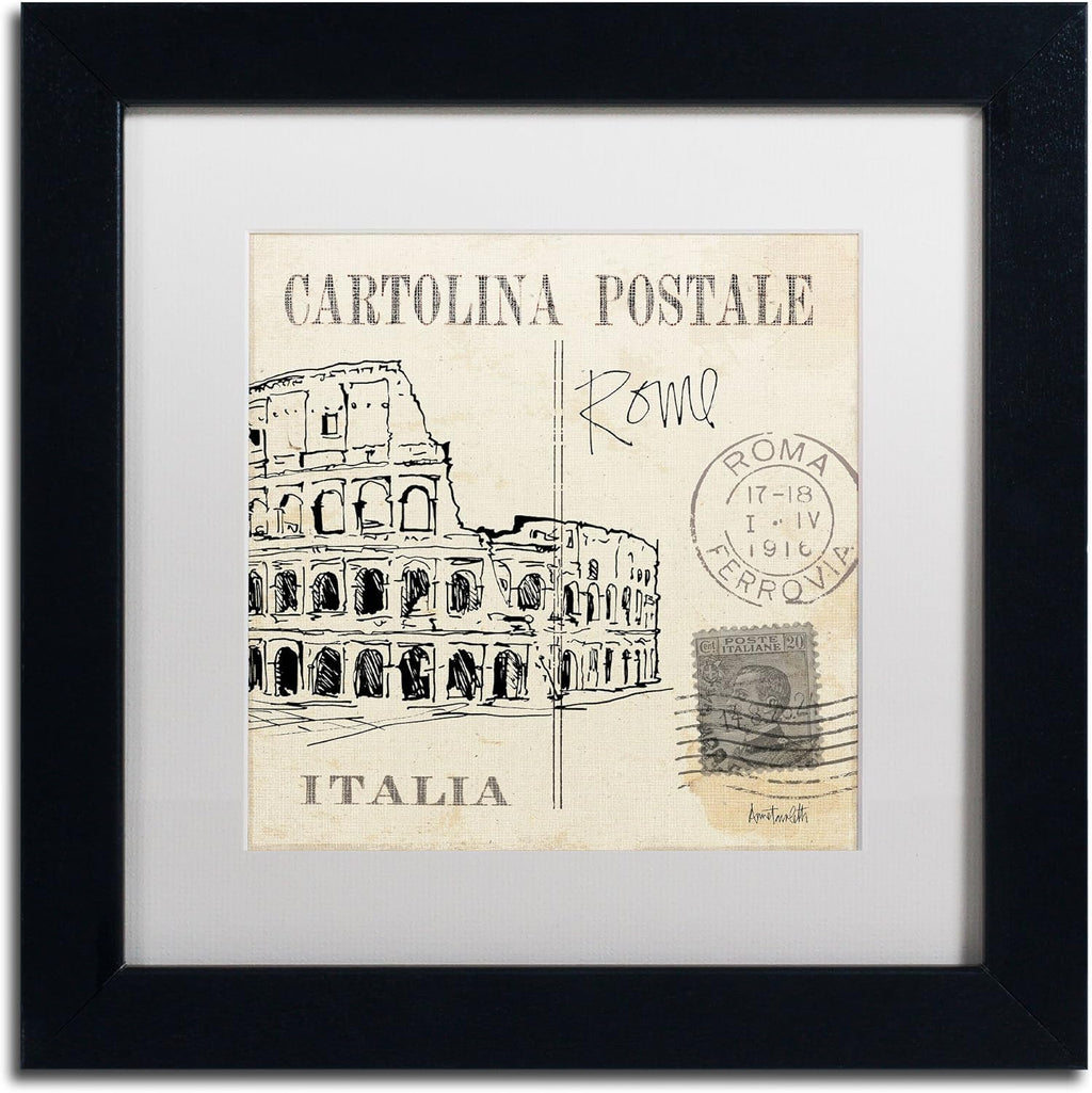 16 by 16-Inch White Matte and Black Frame Artwork E396