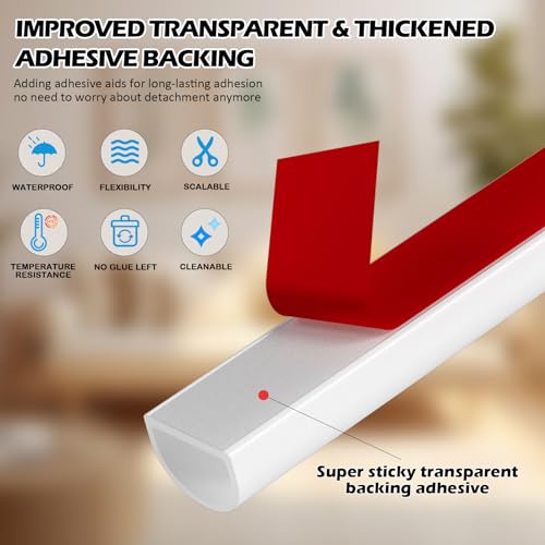 20FT Black Self Adhesive Silicone Door Weather Stripping U83569