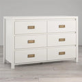 White 6 Drawer Kids' Dresser V8591