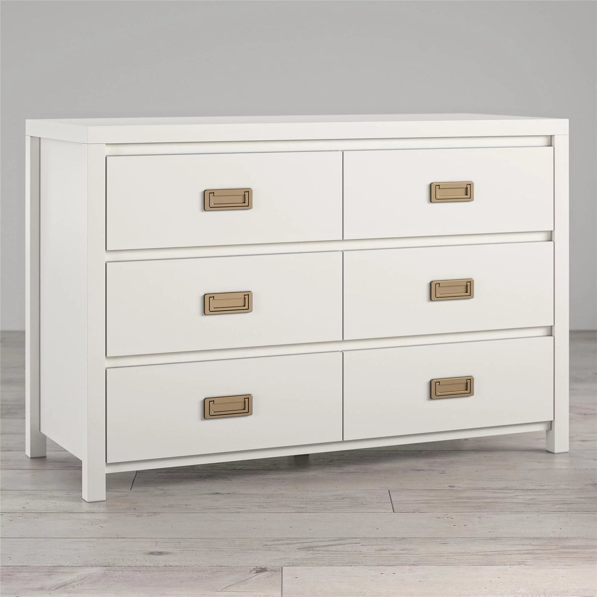 White 6 Drawer Kids' Dresser V8591