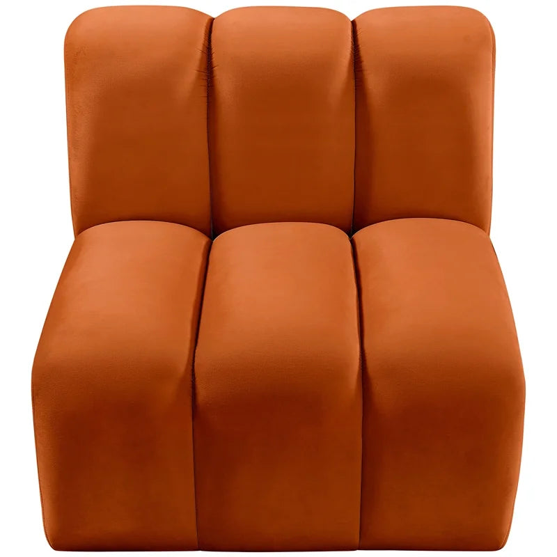 Cognac Velvet Straight Chair U667325