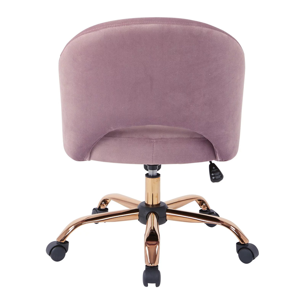 Lavender Fabric Office Chair with Rose Gold Base Z9982