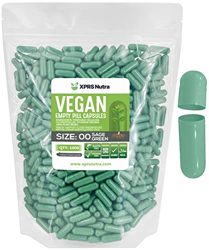 Size 00 White 1000 Count Vegan Empty Capsules L9051