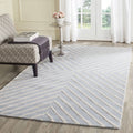 Light Blue/Ivory Wool Area Rug, 10' x 14' V181