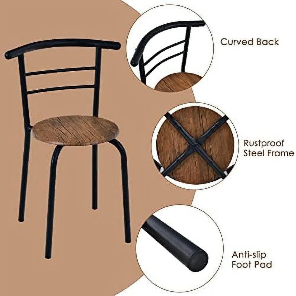 3 Piece Dining Set with Metal Frame R225