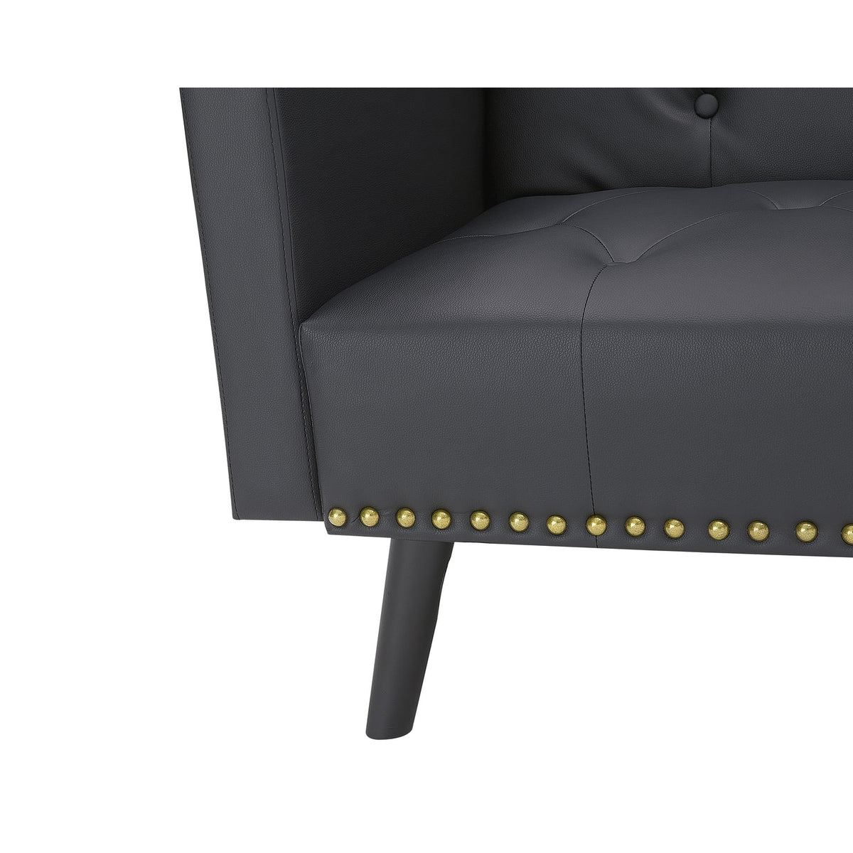 Black Convertible Futon Sofa Bed E88642