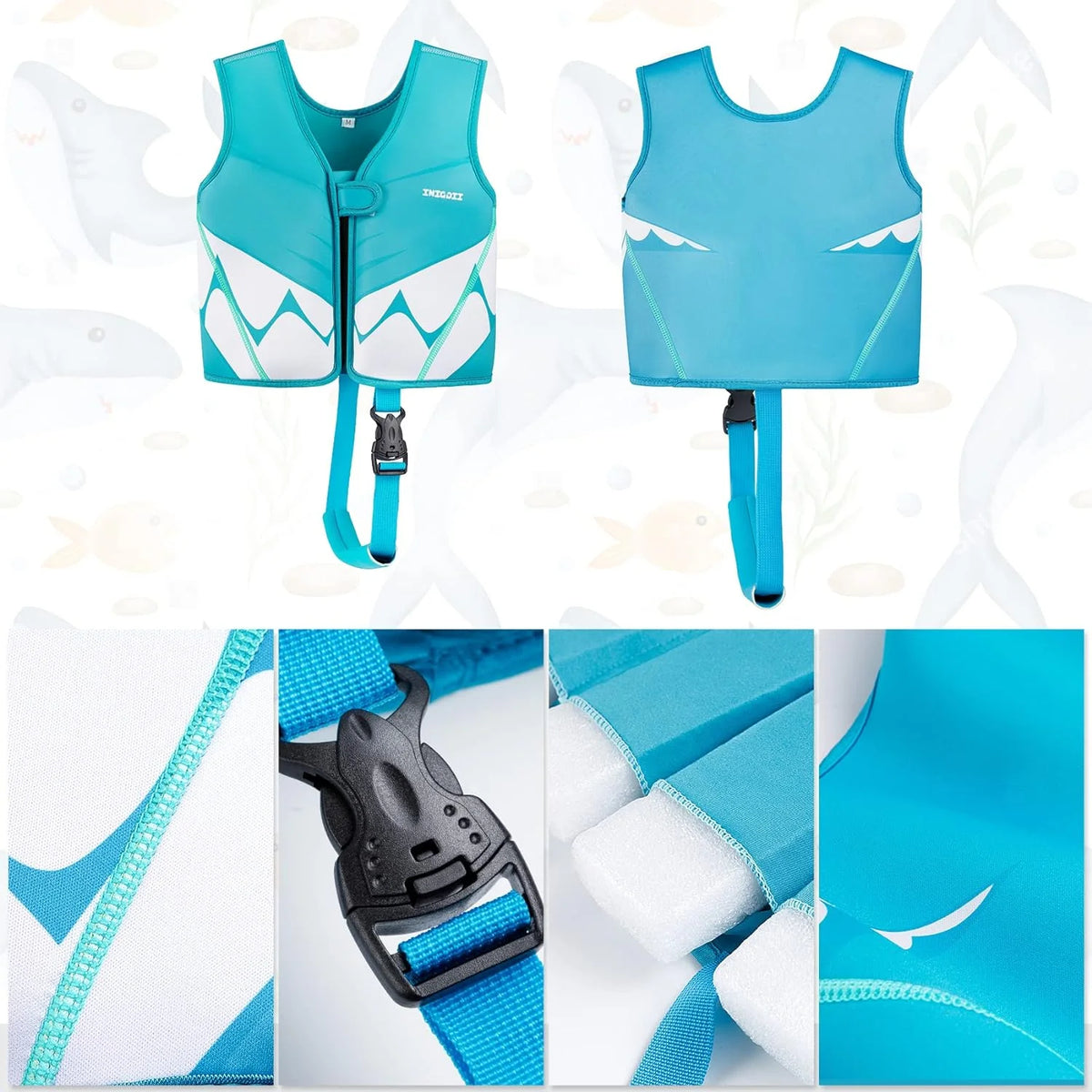 Toddler Swim Vest with Adjustable Safety Strap M212