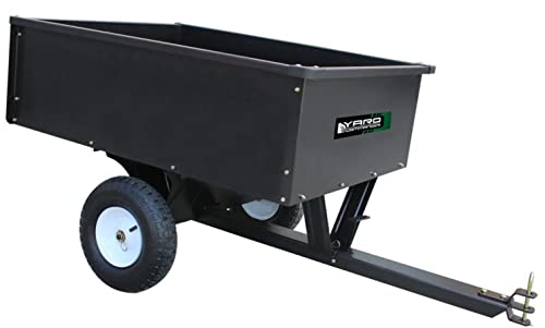 400LB Heavy Duty Steel Dump Cart 10-Cubic Feet Capacity Utility Trailer with Removable Tailgate Q1296