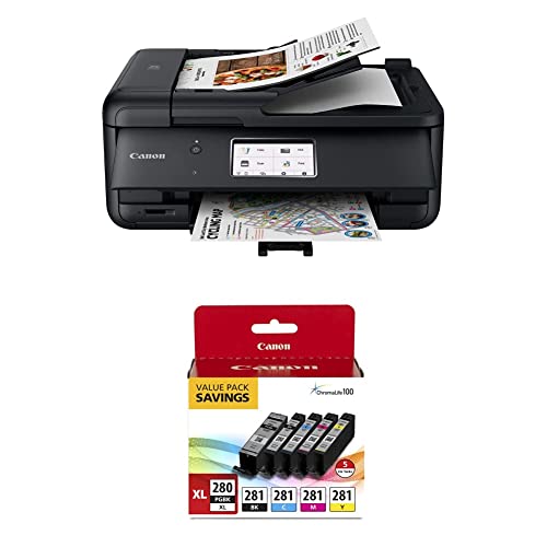 All-in-One Printer Copier Scanner Fax with Auto Document Feeder Black T93701