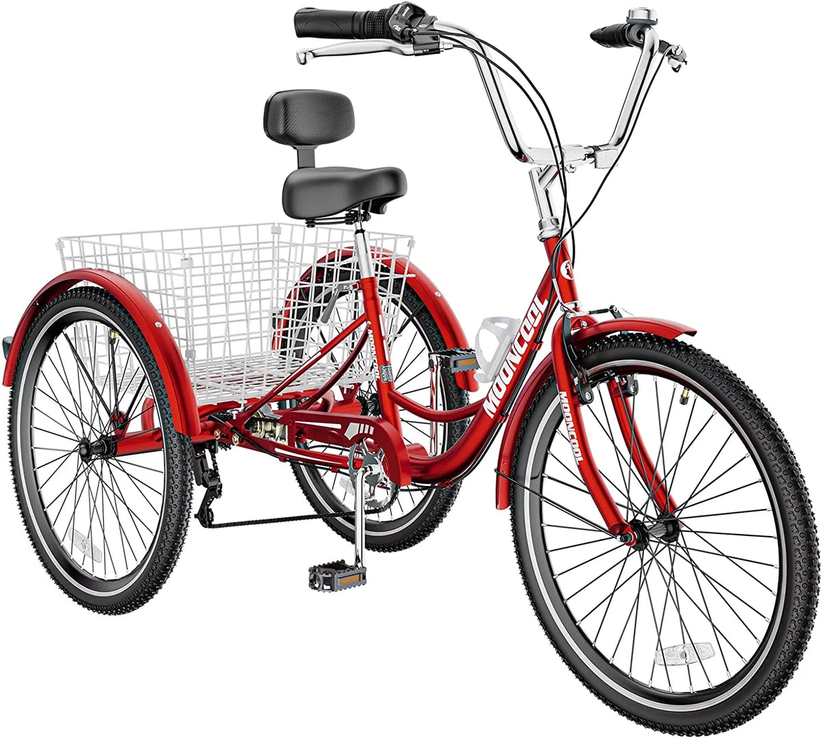 Adult Tricycles 3 Wheel 7 Speed Trikes with Basket X263