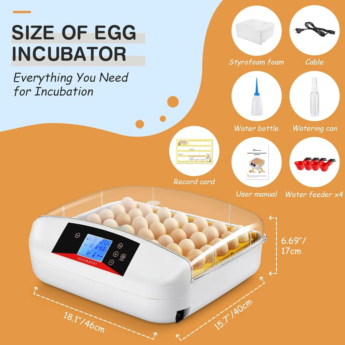 Automatic Egg Incubator with 42 Hatching Chicks D208845