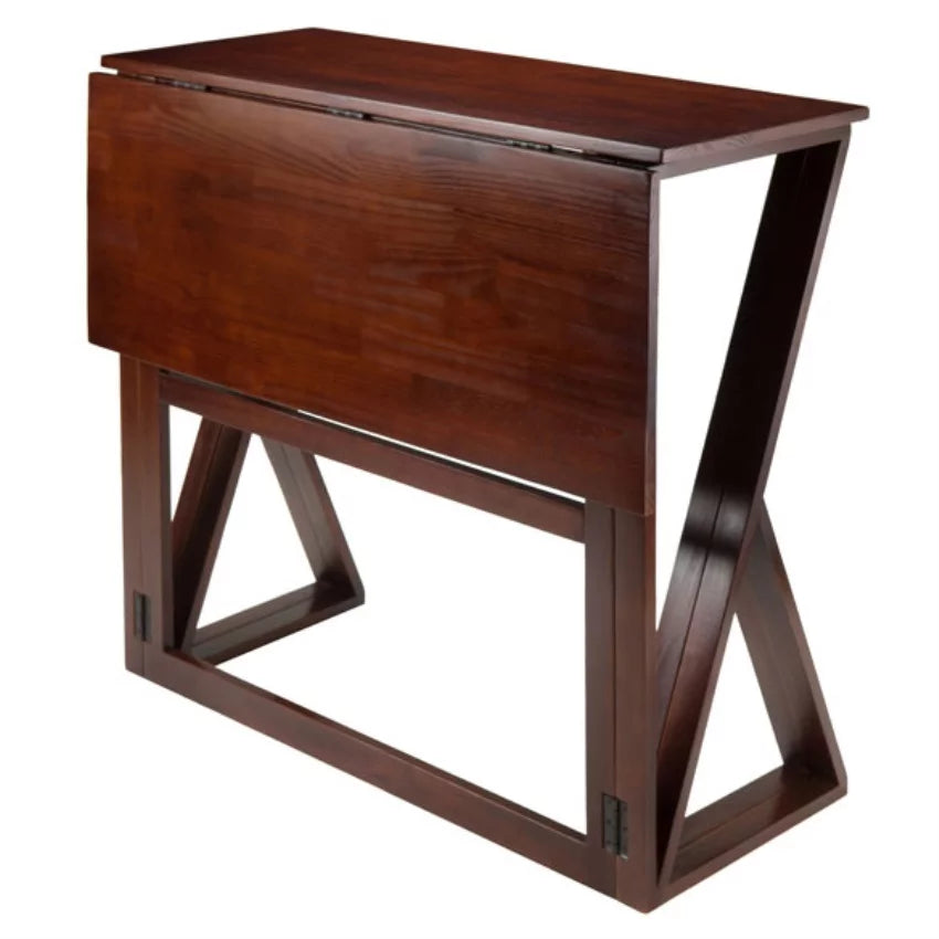 3-Pc Drop Leaf High Table with 2 Cushion Round Seat Stools F201
