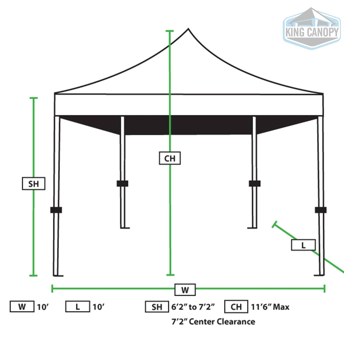 10x10 Instant Pop Up Canopy Tent with Black Cover O877