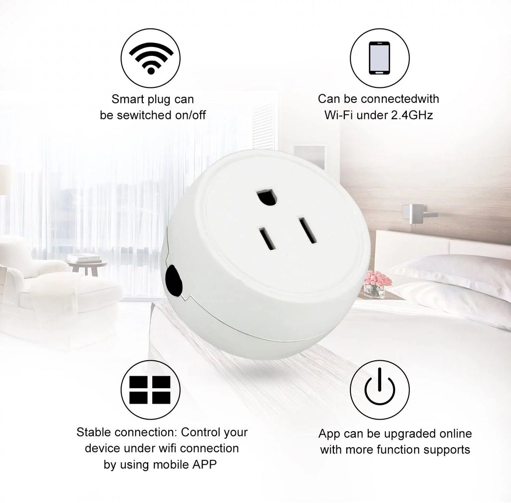 Mini Wifi Smart Plug Compatible with Alexa Google Home Smart Socket 1 Pack H59337