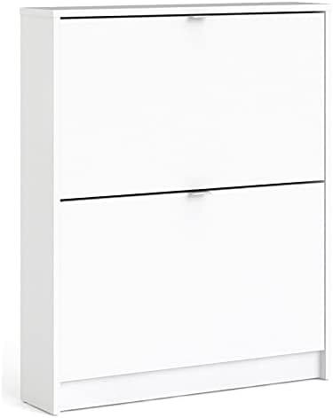 White 2 Drawer Shoe Cabinet X9292