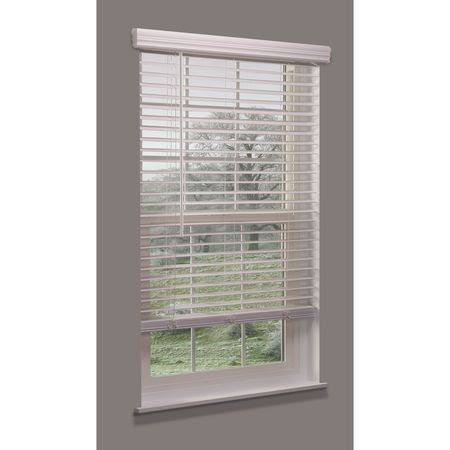 Cordless Faux Wood Blind, white, 68-1/4x22w x 6 A4978