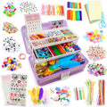 1000+ PCS Toddler DIY Craft Art Supply Set with 3 Layered Folding Storage Box U7605