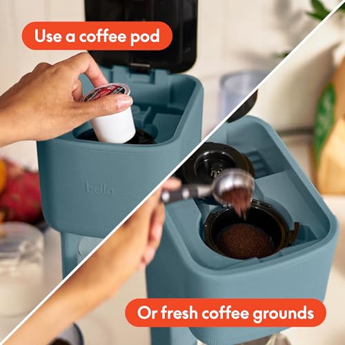 Single Serve Coffee Maker, K Cup & Coffee Ground Compatible, Removable Adjustable Drip Tray, Auto Shutoff, Reusable Dishwasher Safe Accessories, 6oz to 14oz, 1000 Watt Z130