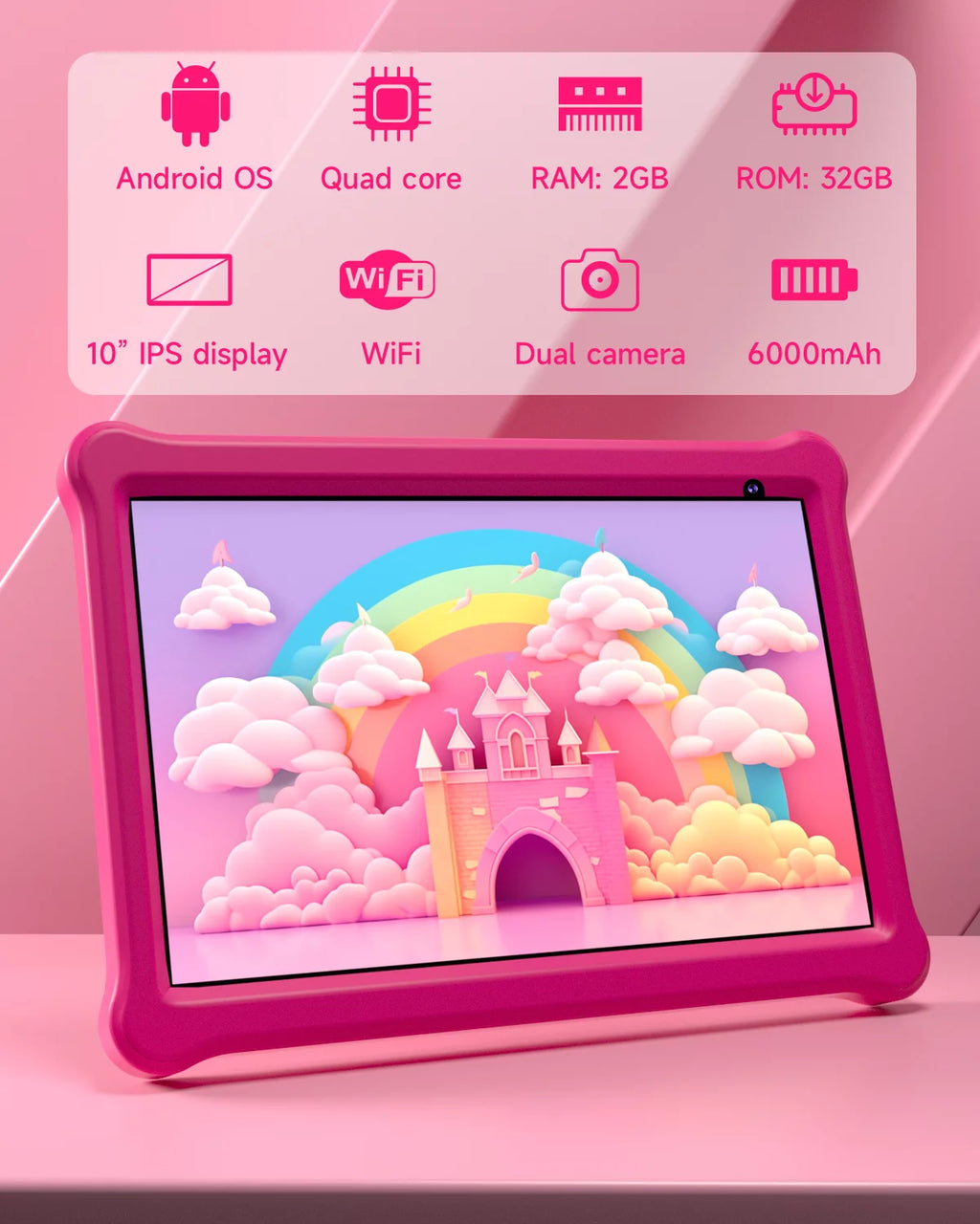Android 12 Kids Tablet 10 inch 32GB ROM with Shockproof Case N467861