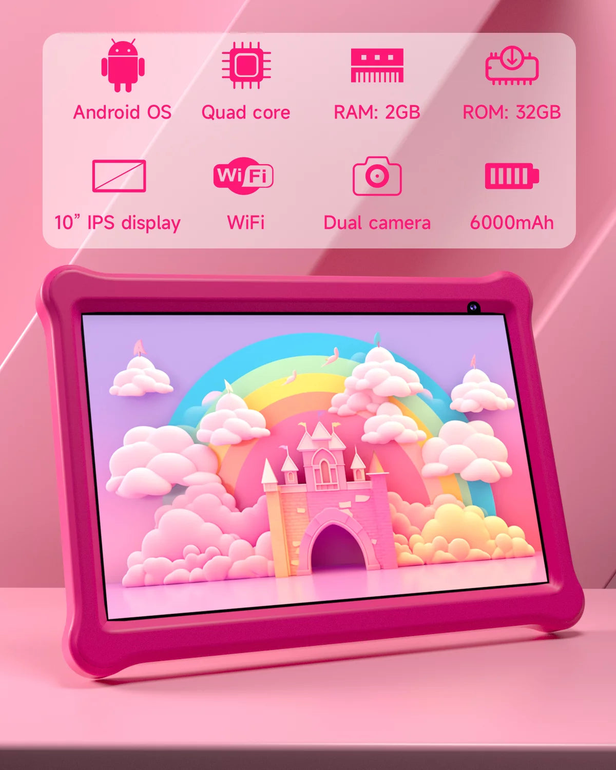 Android 12 Kids Tablet 10 inch 32GB ROM with Shockproof Case N467861