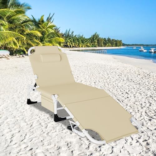 Heavy Duty Outdoor Folding Lounge Chair with Mattress Q868
