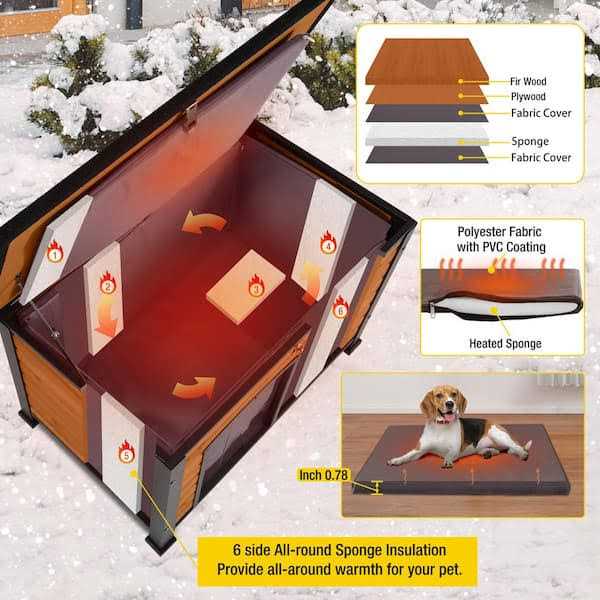 Insulated Outdoor Dog House with Liner F9708