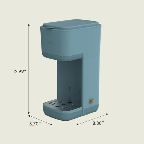 Single Serve Coffee Maker, K Cup & Coffee Ground Compatible, Removable Adjustable Drip Tray, Auto Shutoff, Reusable Dishwasher Safe Accessories, 6oz to 14oz, 1000 Watt Z130