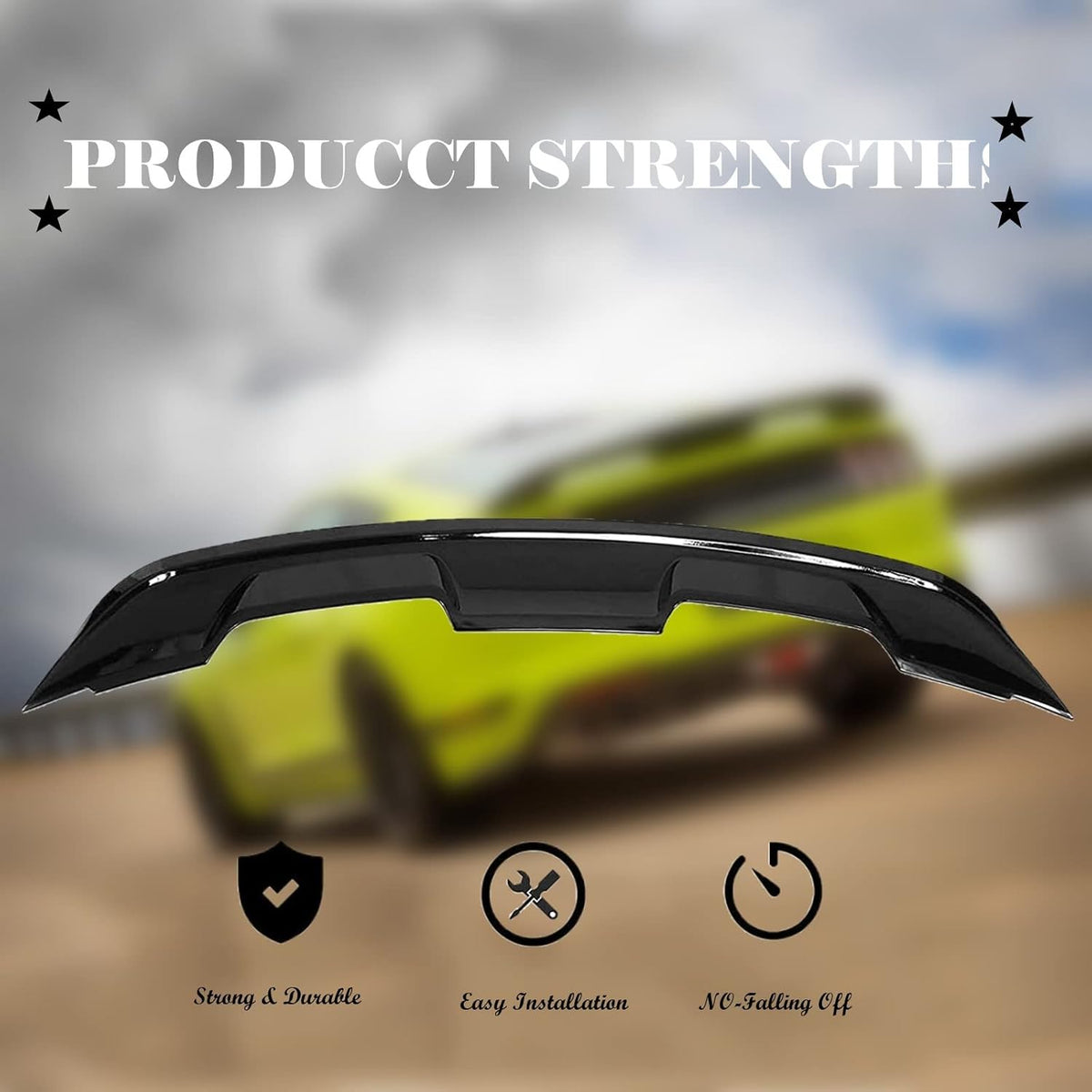 Glossy Black Rear Trunk Wing Spoiler F965947