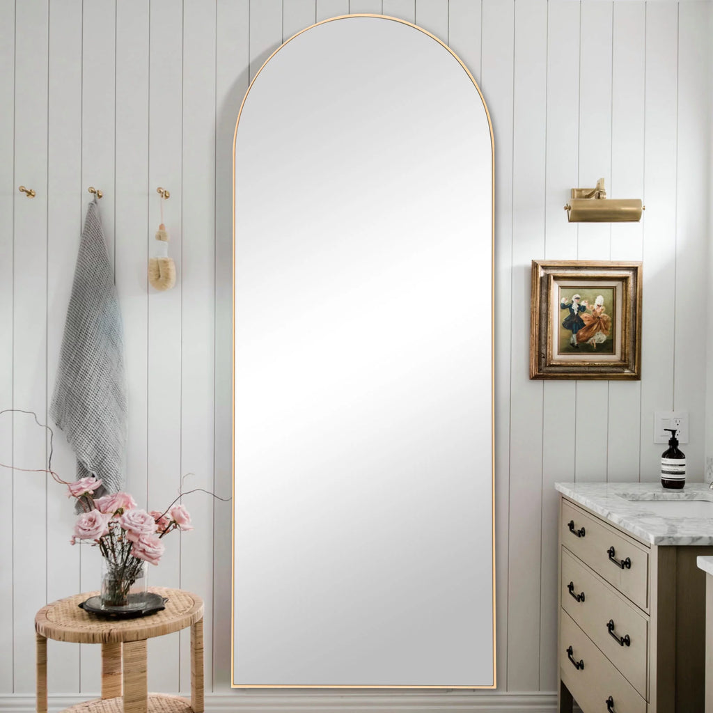 Gold Modern Floor Mirror H580946