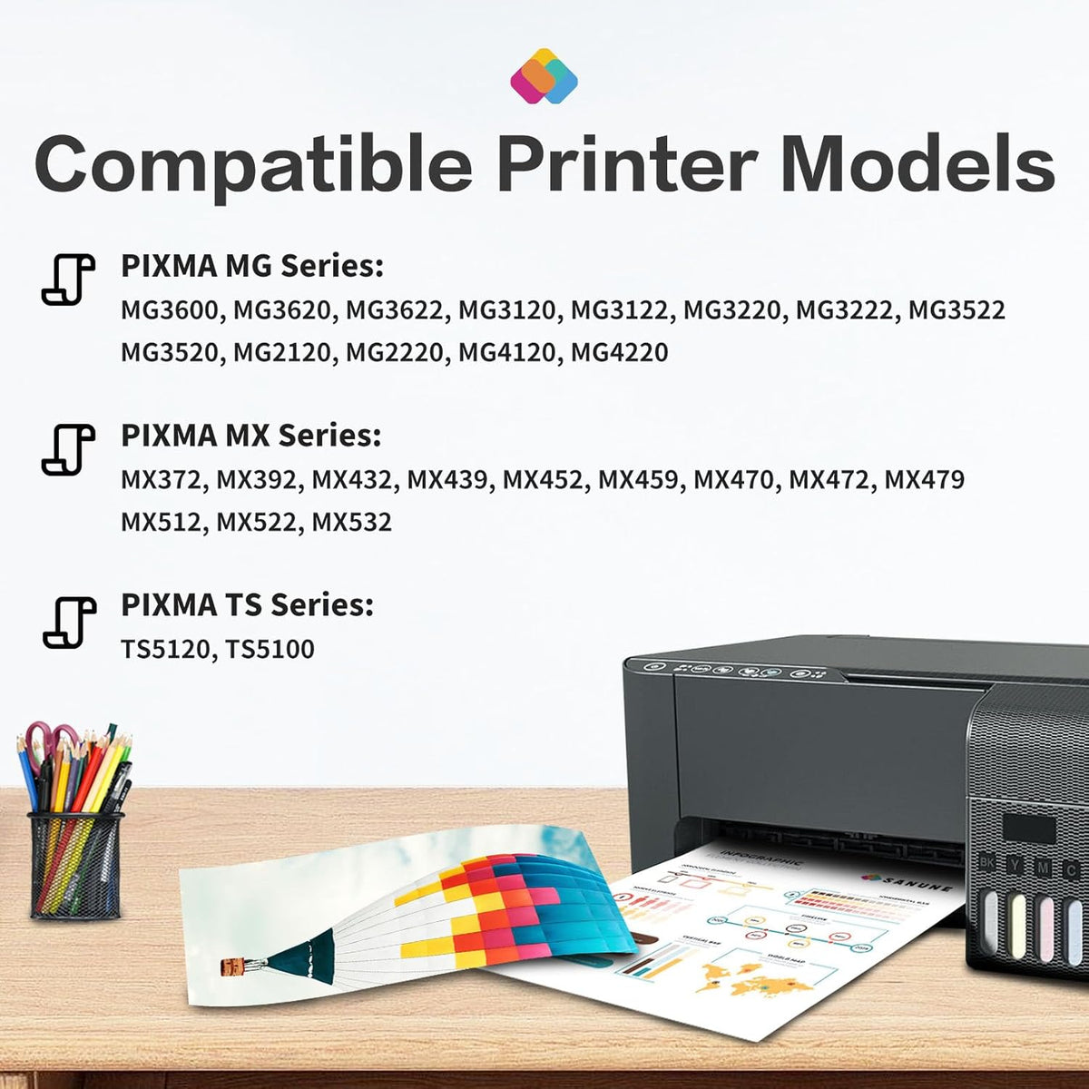 Remanufactured Ink Cartridge Combo Pack for Canon 240XL 241XL (1 Black, 1 Tri-Color) S127831