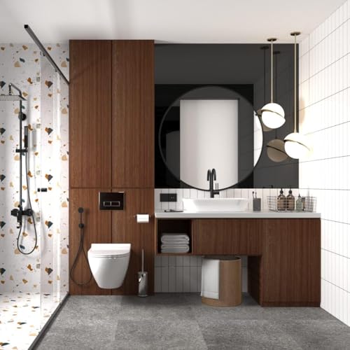 Walnut Brown Wood Contact Paper 24x354 inch Self-Adhesive Vinyl Wrap U8537