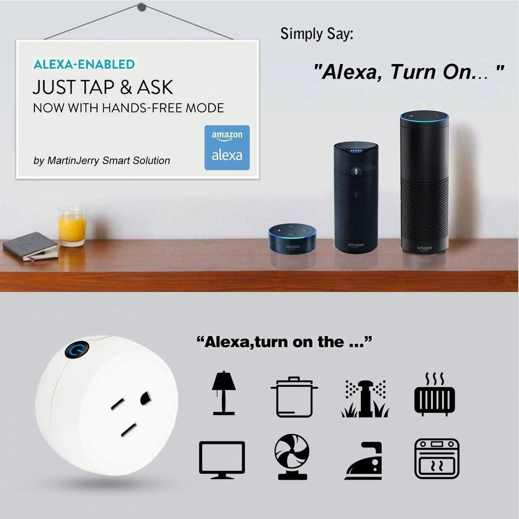 Mini Wifi Smart Plug Compatible with Alexa Google Home Smart Socket 1 Pack H59337