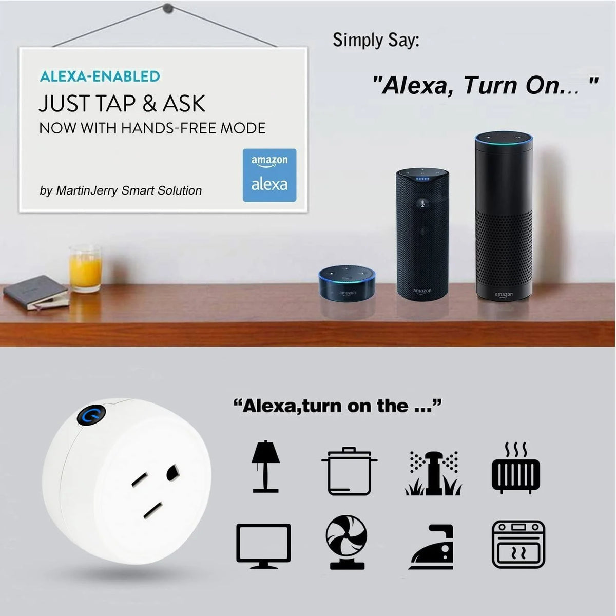 Mini Wifi Smart Plug Compatible with Alexa Google Home Smart Socket 1 Pack H59337