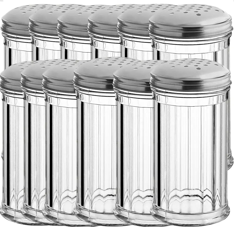 12 Oz Parmesan Cheese Shaker with Stainless Steel Lid P49119